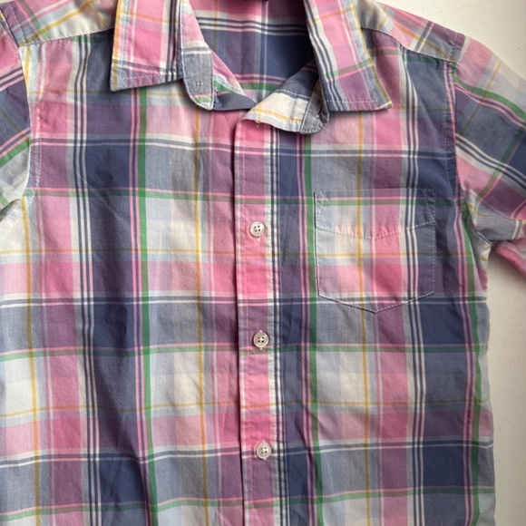 Wrangler Kid's Unisex Gingham Button Down Shirt Size S/CH 6/7 - Picture 2 of 6